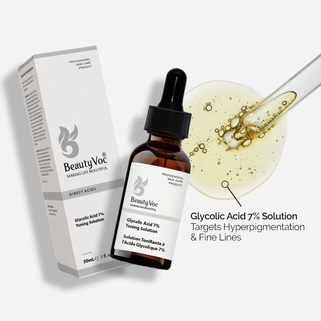 Glycolic Acid 7% Solution 30 ml | Lightens Skin Patches | Fade Dark Spots | Exfoliate Skin